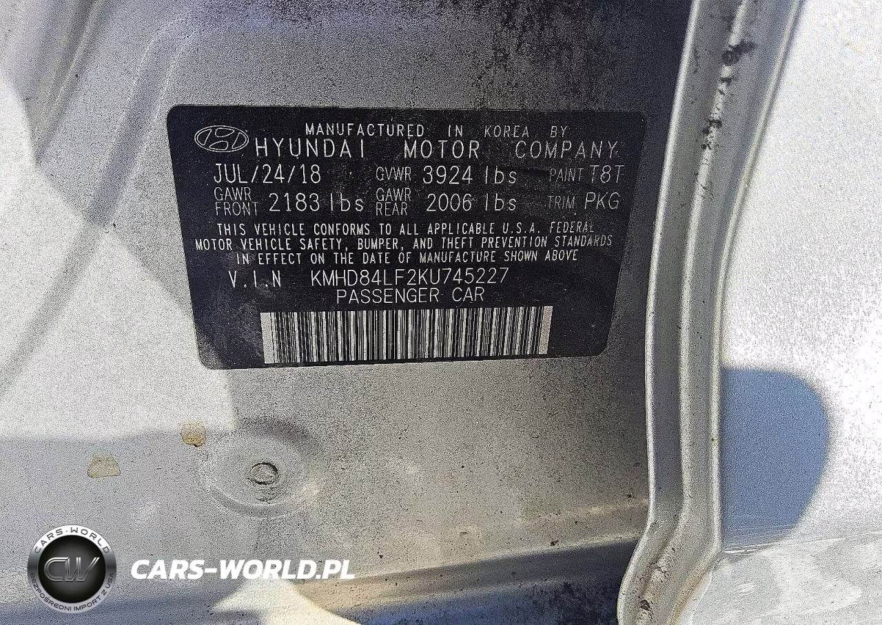 2019 Hyundai Elantra Sel VIN:KMHD84LF2KU745227 - 12