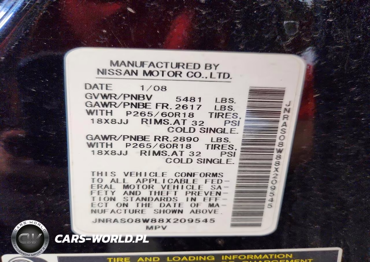 2008 Infiniti Fx35 Base VIN:JNRAS08W88X209545 - 13