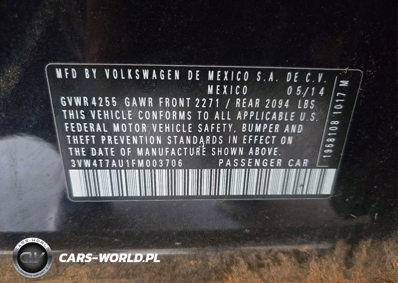 2015 Volkswagen Gti VIN:3VW4T7AU1FM003706 - 12