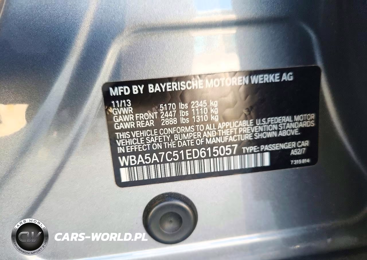 2014 BMW 528 Xi VIN:WBA5A7C51ED615057 - 12