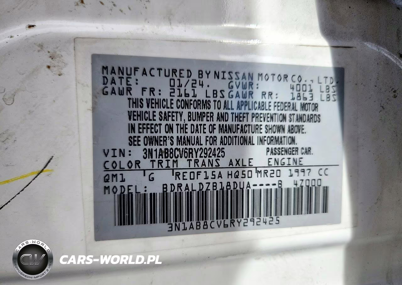 2024 Nissan Sentra Sv VIN:3N1AB8CV6RY292425 - 12