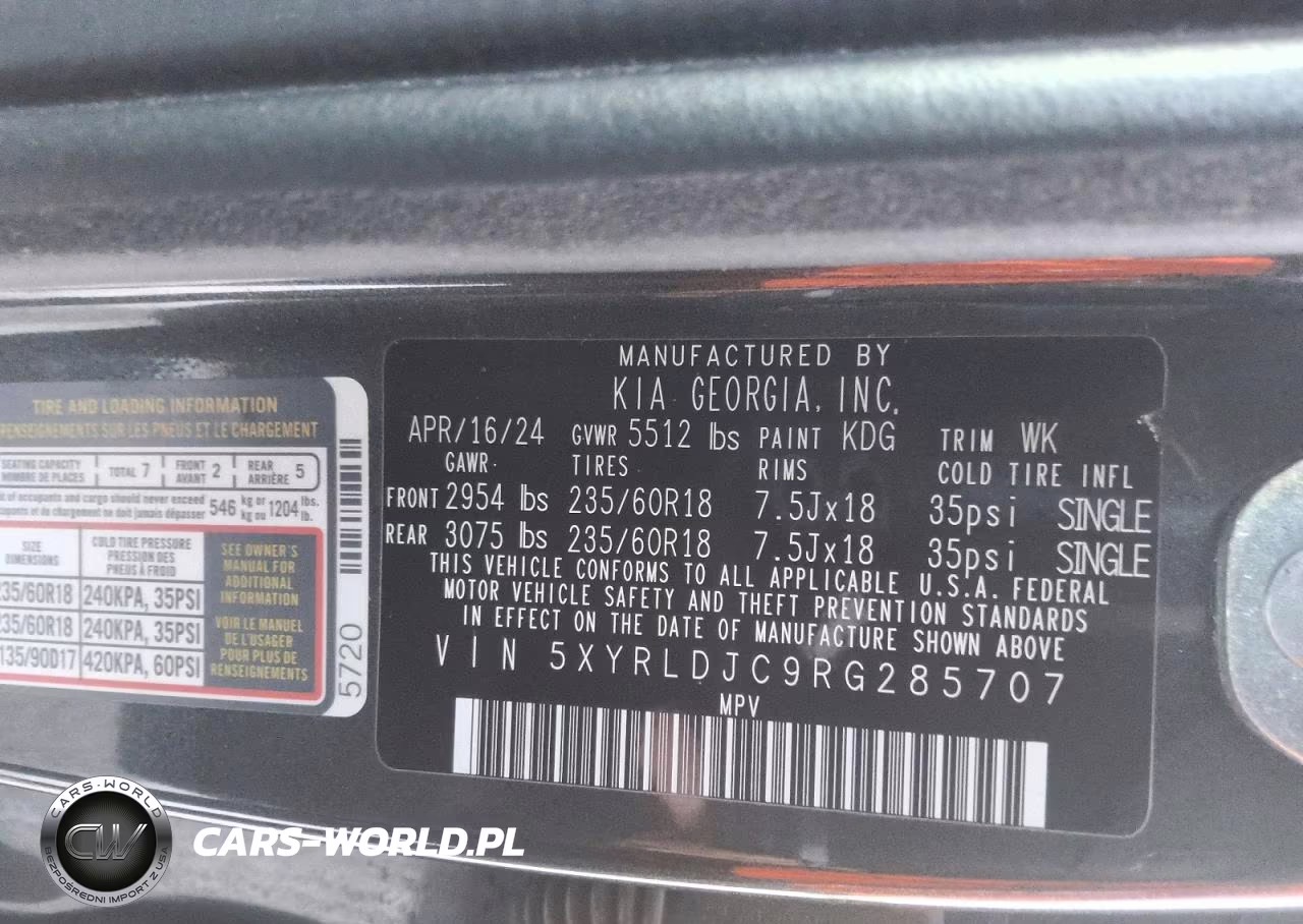 2024 Kia Sorento S VIN:5XYRLDJC9RG285707 - 13