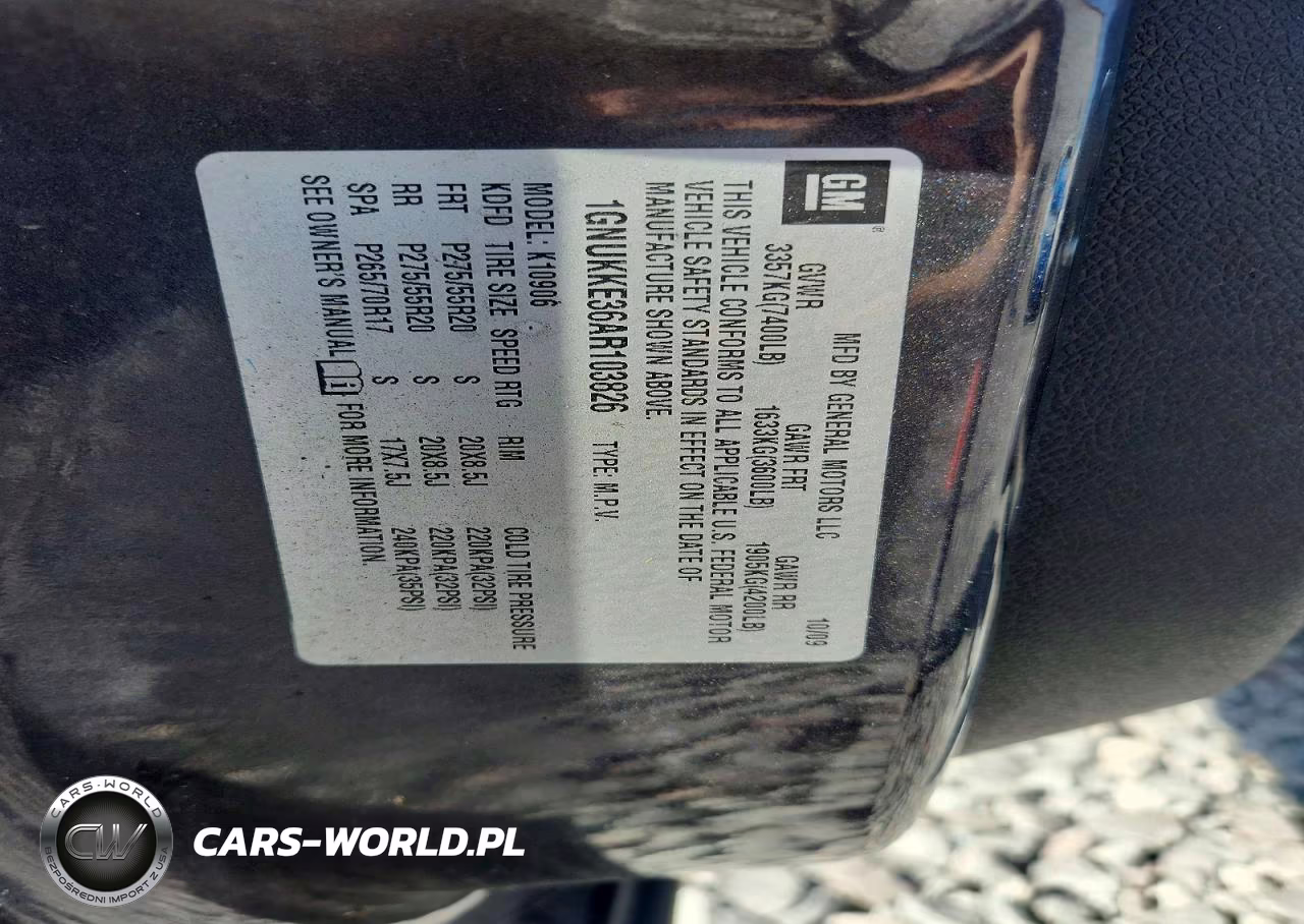 2010 Chevrolet Suburban K1500 Ltz VIN:1GNUKKE36AR103826 - 13