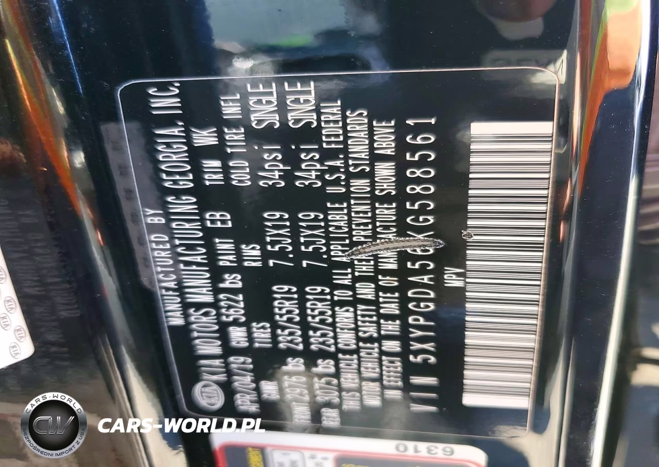 2019 Kia Sorento S V6 VIN:5XYPGDA56KG588561 - 13