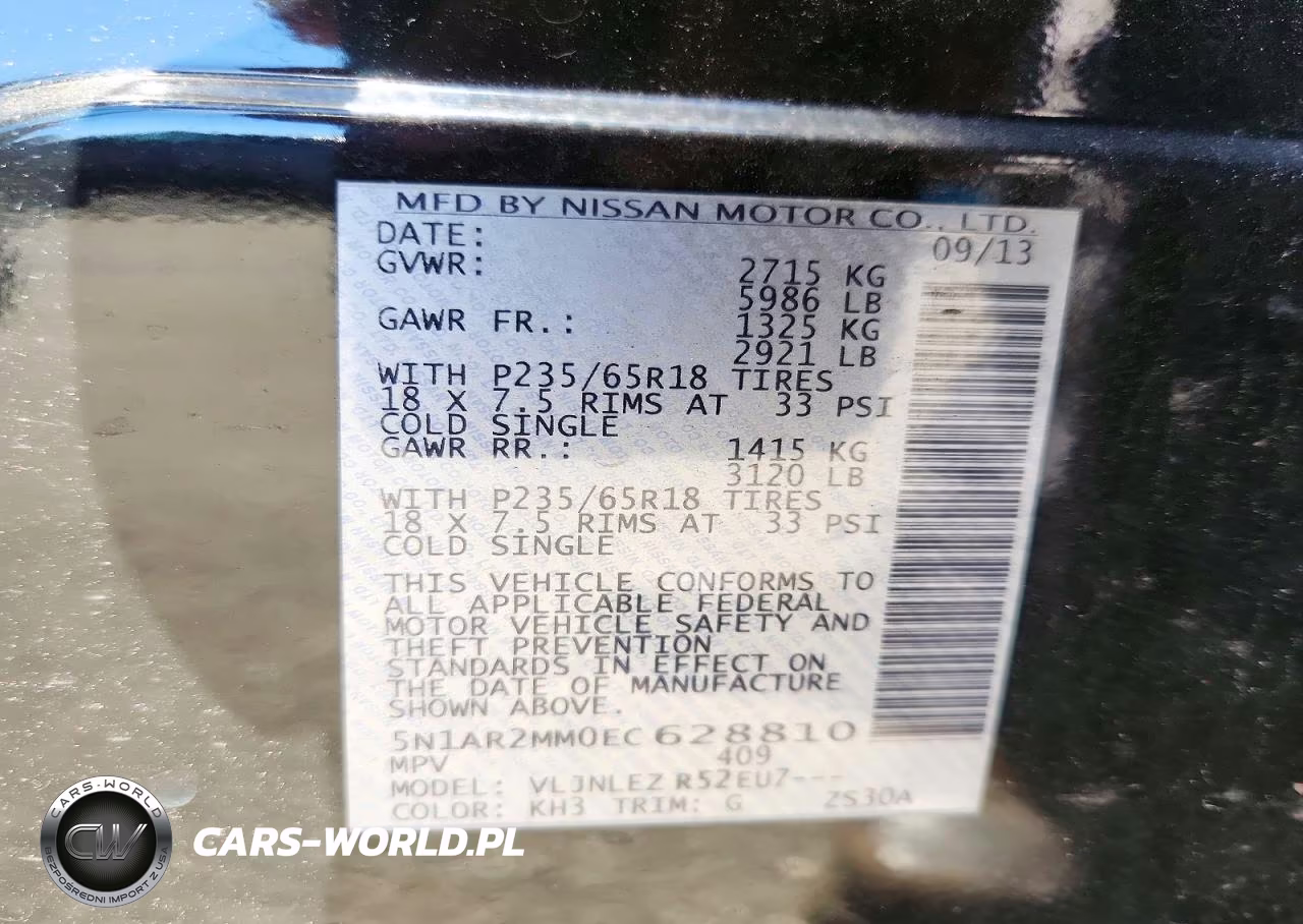 2014 Nissan Pathfinder Sv VIN:5N1AR2MM0EC628810 - 14