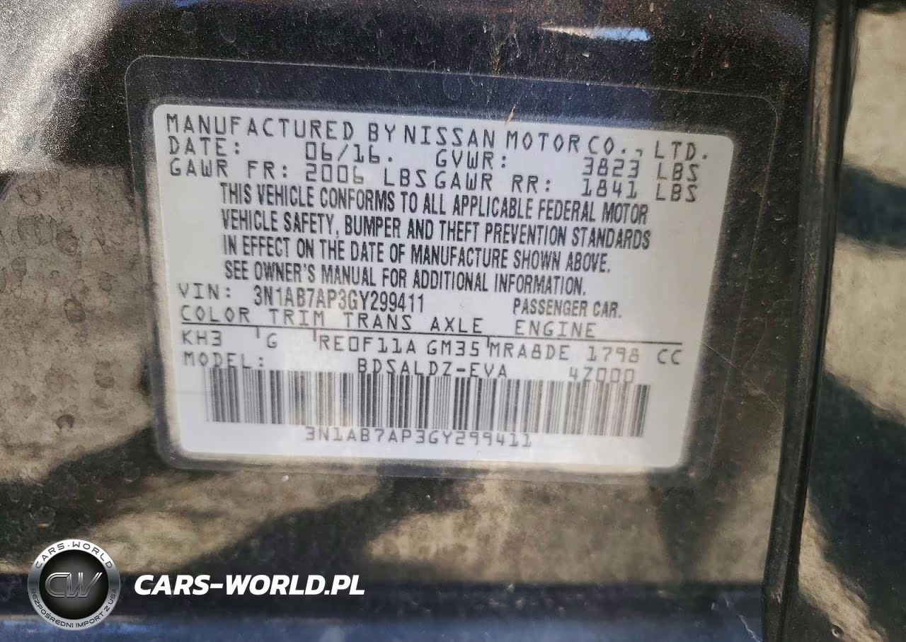 2016 Nissan Sentra Sv VIN:3N1AB7AP3GY299411 - 12