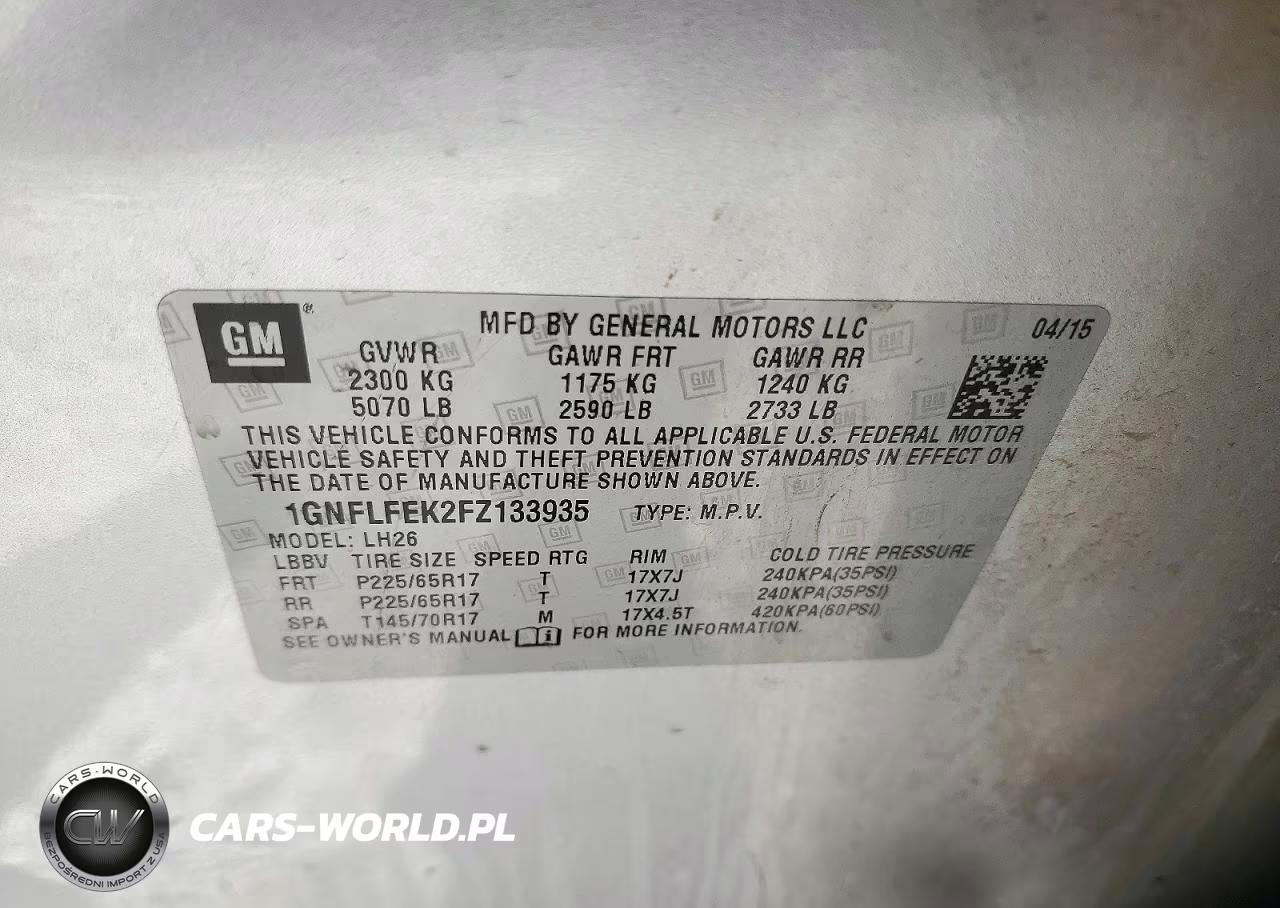 2015 Chevrolet Equinox Lt VIN:1GNFLFEK2FZ133935 - 13