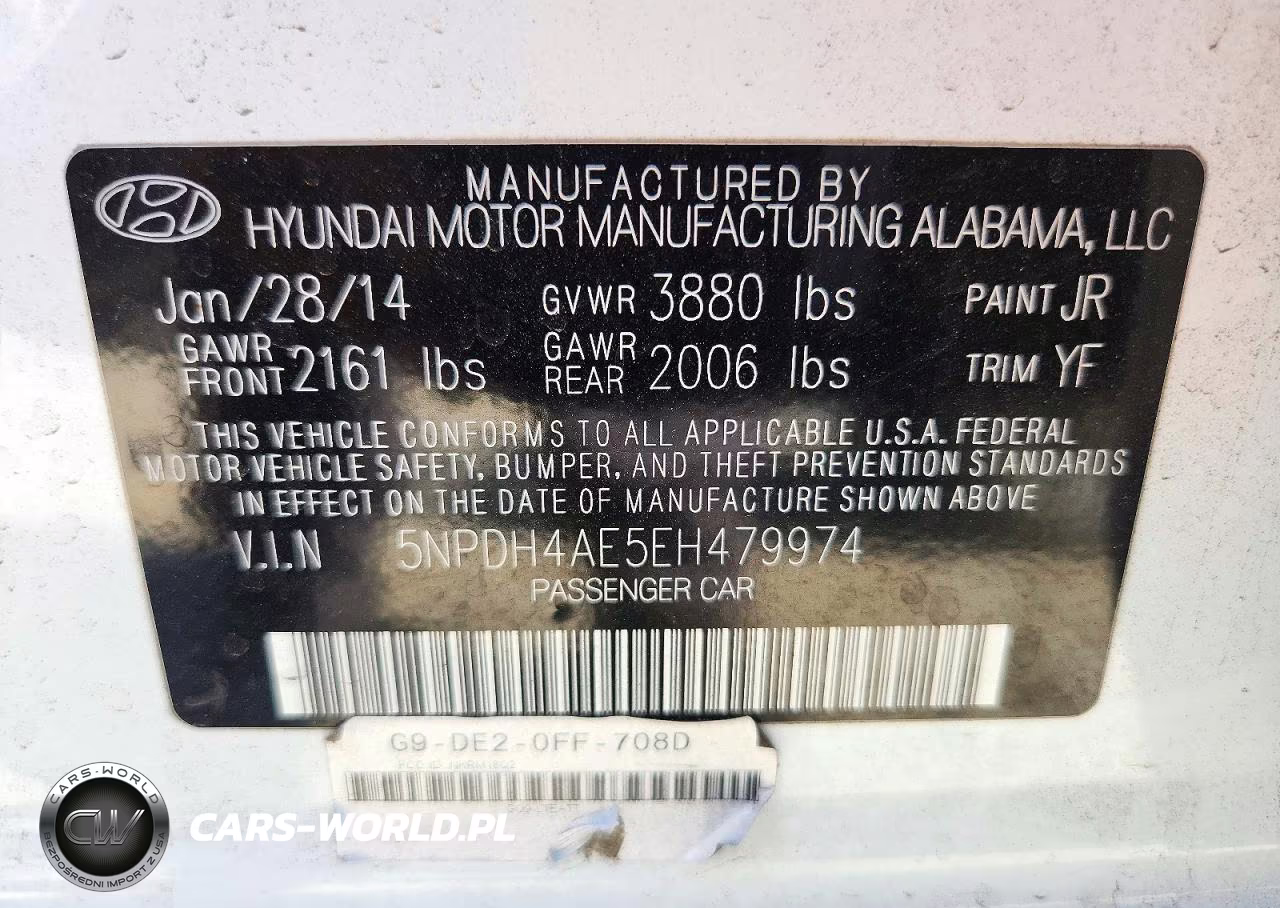 2014 Hyundai Elantra Se VIN:5NPDH4AE5EH479974 - 12