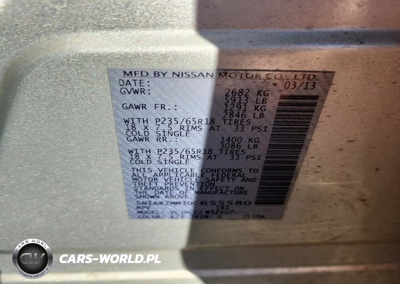 2013 Nissan Pathfinder S VIN:5N1AR2MM3DC655580 - 13