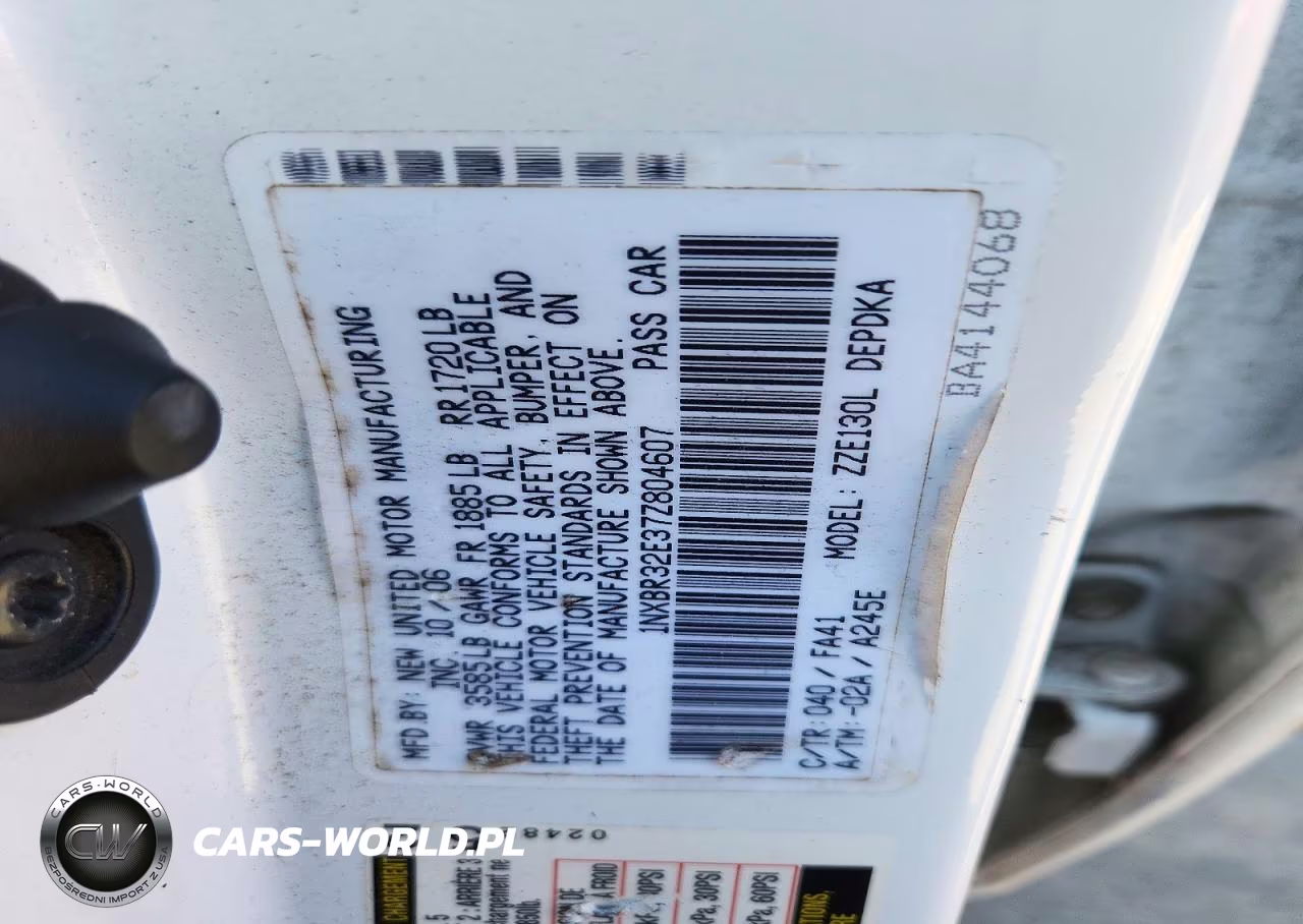 2007 Toyota Corolla Ce VIN:1NXBR32E37Z804607 - 12