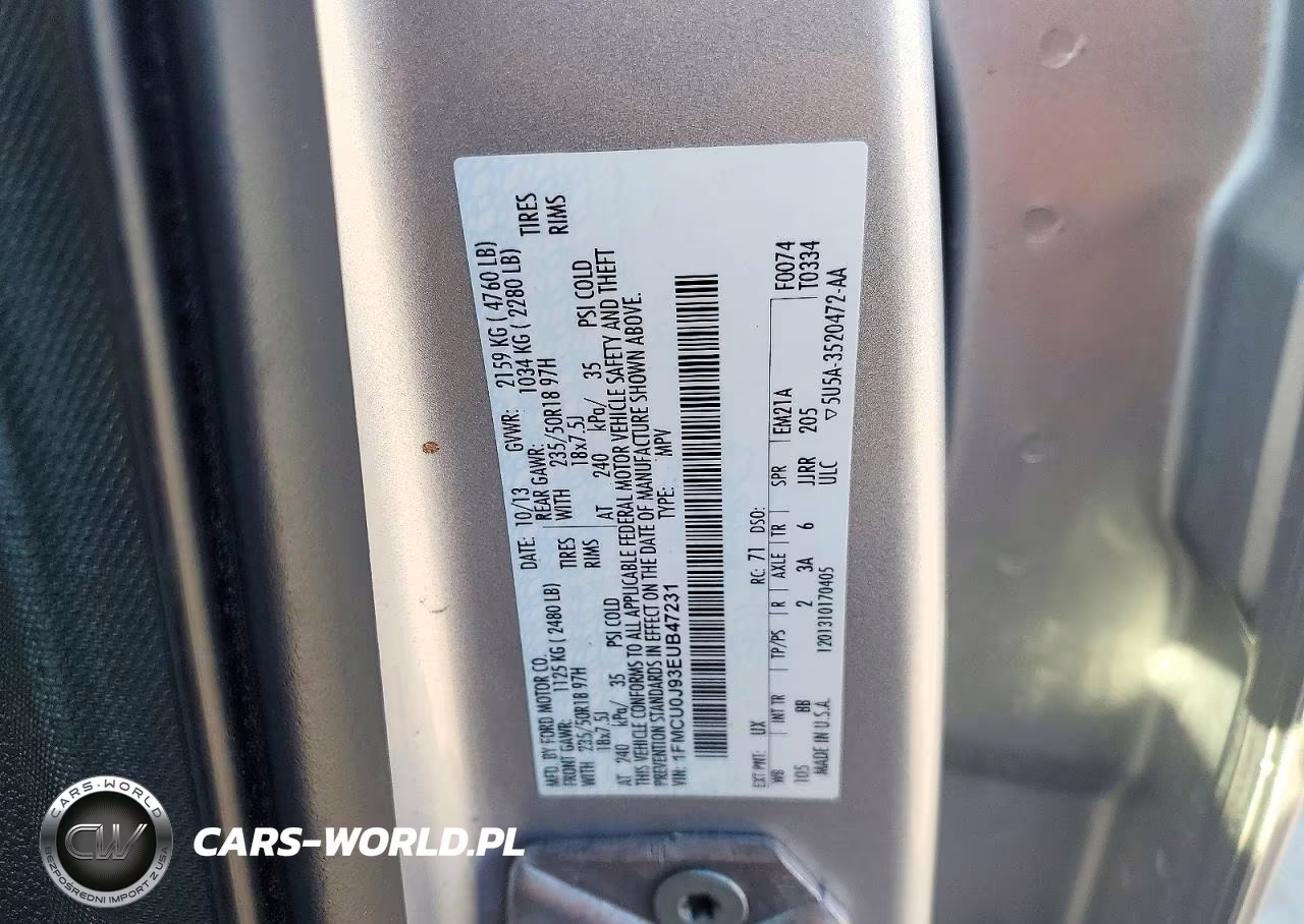 2014 Ford Escape Titanium VIN:1FMCU0J93EUB47231 - 12