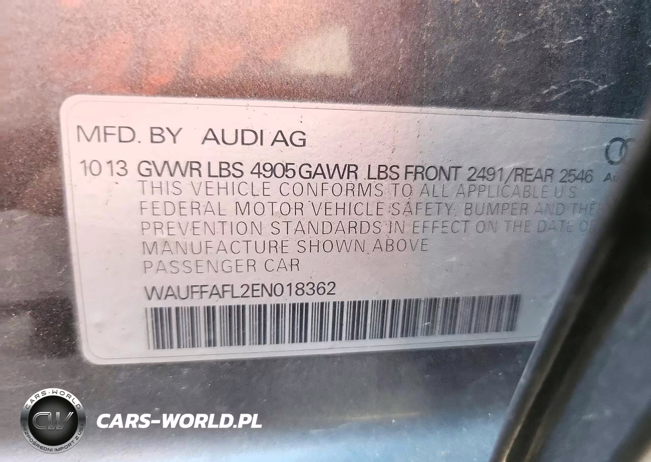 2014 Audi A4 Premium Plus VIN:WAUFFAFL2EN018362 - 13