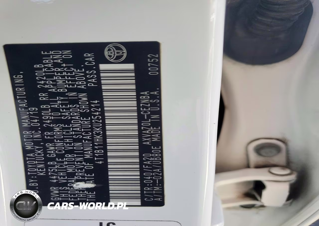 2019 Toyota Camry L VIN:4T1B11HK3KU254214 - 13