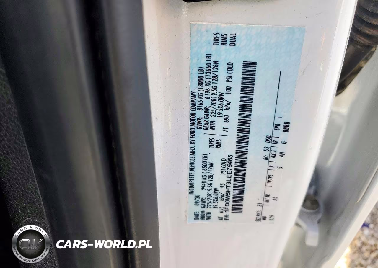2020 Ford F550 Super Duty VIN:1FD0W5HT9LEE75465 - 12