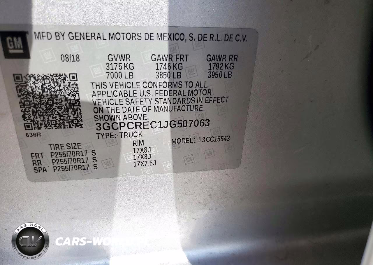 2018 Chevrolet Silverado C1500 Lt VIN:3GCPCREC1JG507063 - 13