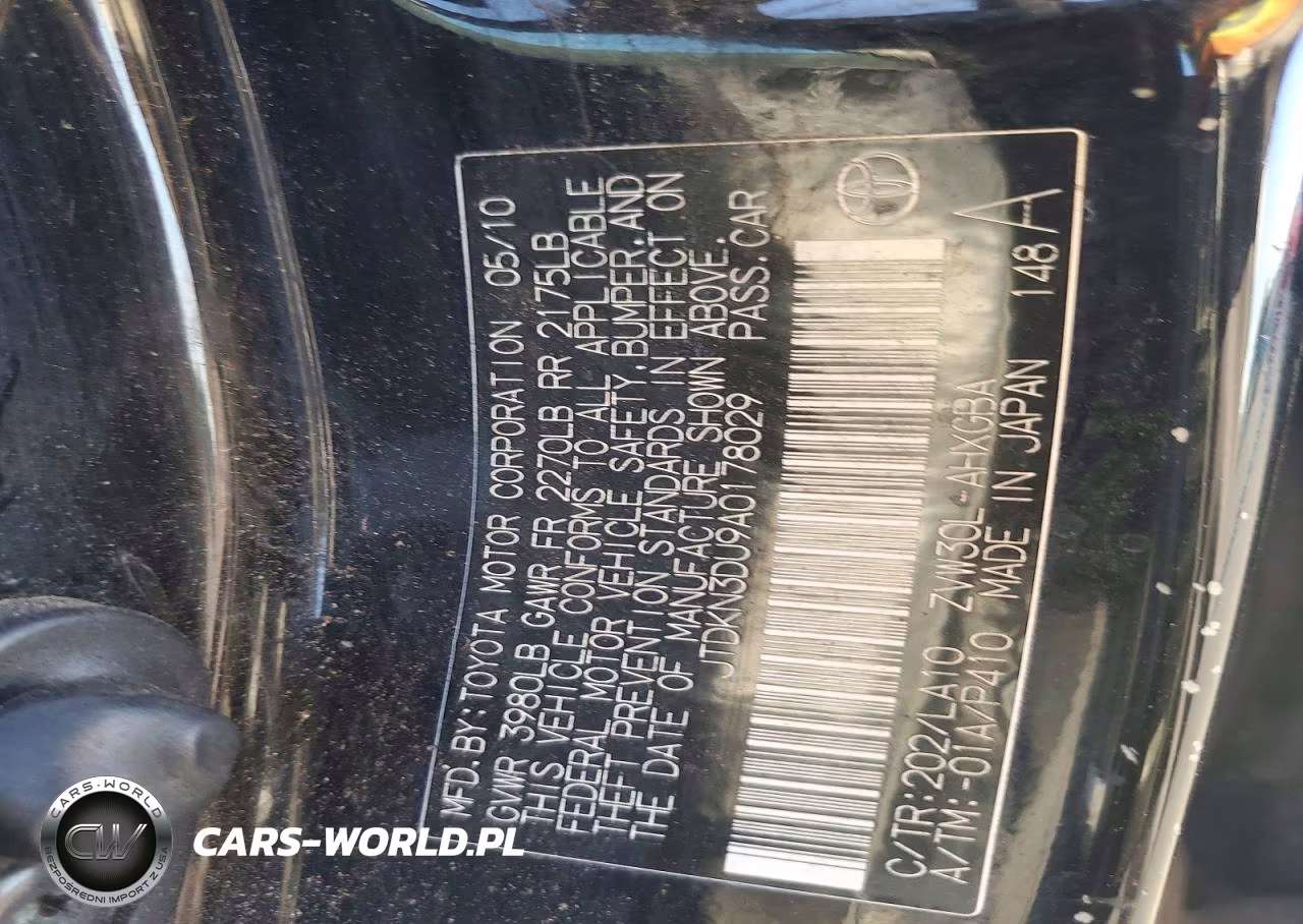 2010 Toyota Prius Iv VIN:JTDKN3DU9A0178029 - 12