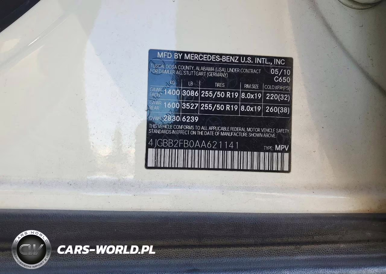 2010 Mercedes-Benz Ml 350 Bluetec VIN:4JGBB2FB0AA621141 - 13