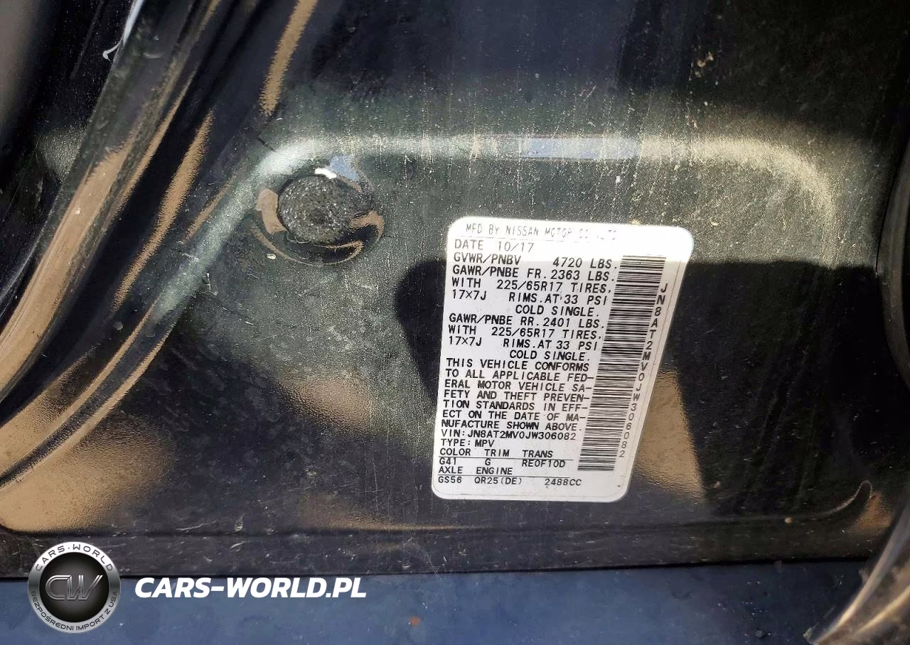 2018 Nissan Rogue Sv VIN:JN8AT2MV0JW306082 - 13