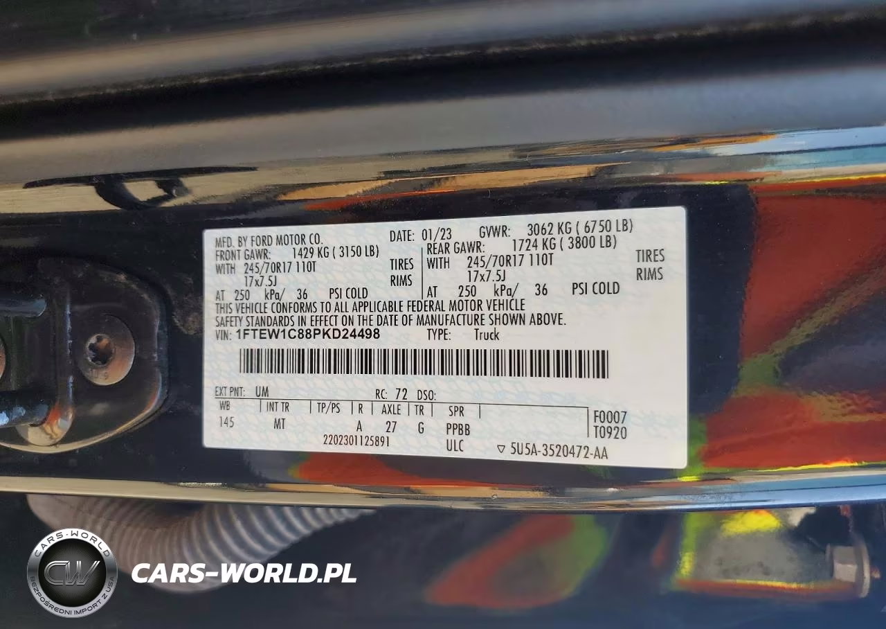 2023 Ford F150 Supercrew VIN:1FTEW1C88PKD24498 - 12