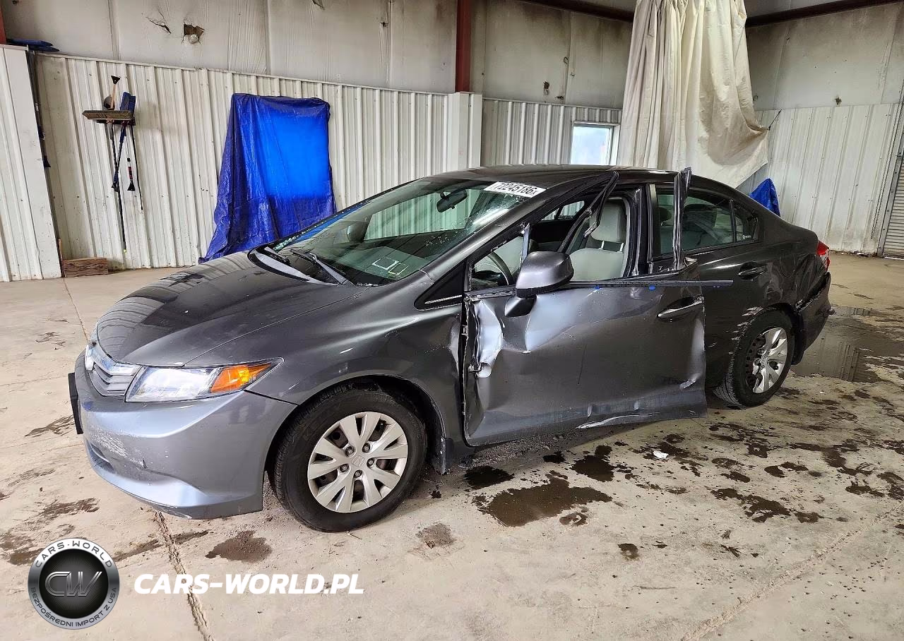 2012 Honda Civic Lx VIN:2HGFB2F59CH593989 - 1