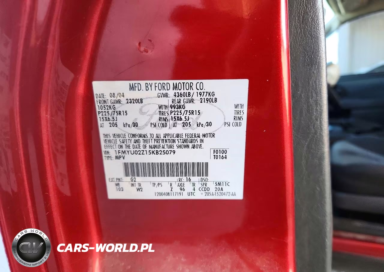 2005 Ford Escape Xls VIN:1FMYU02Z15KB25079 - 13