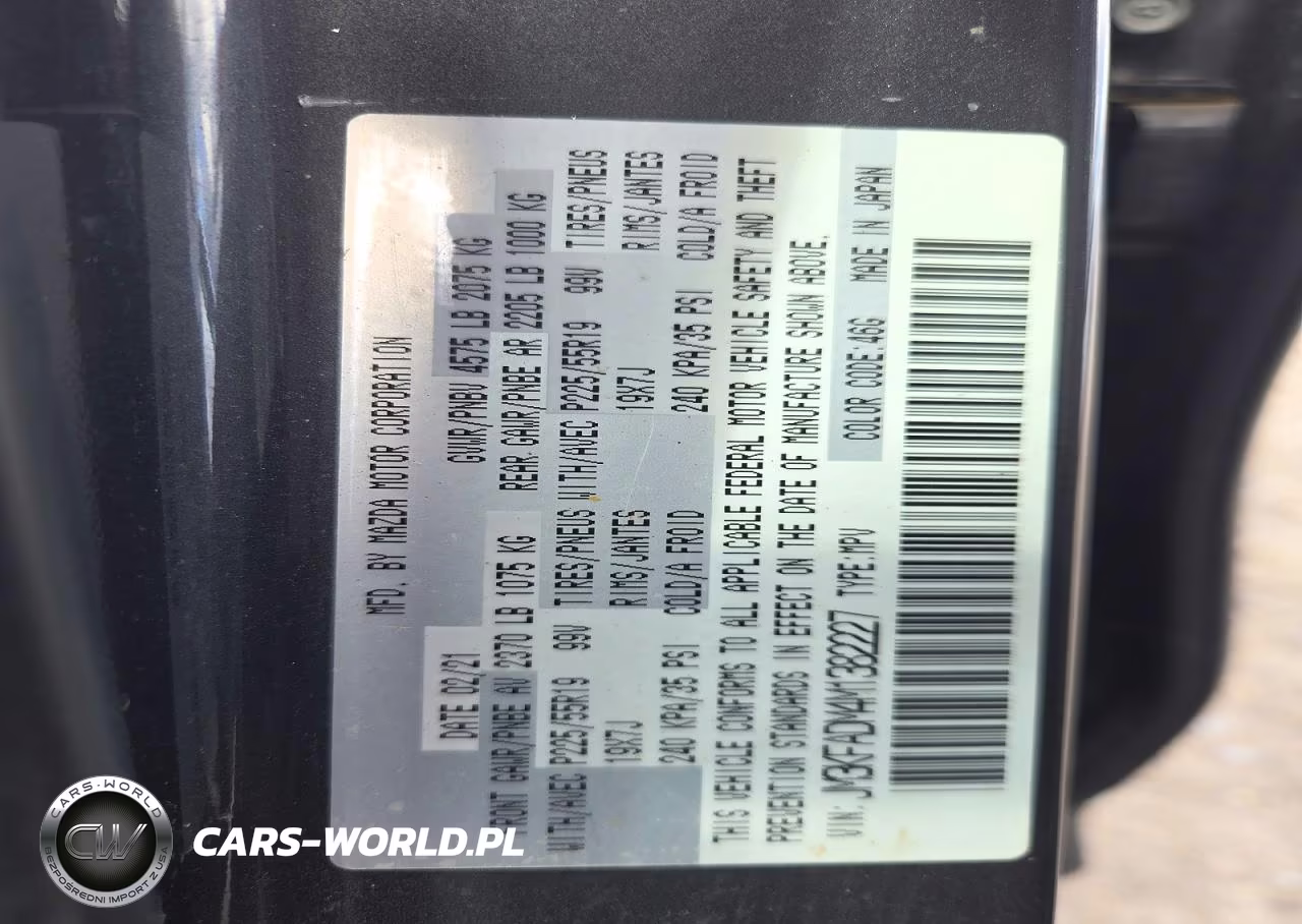 2021 Mazda Cx-5 Grand Touring VIN:JM3KFADM4M1382227 - 12