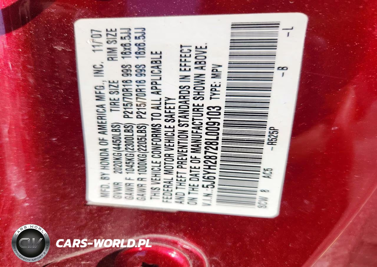 2008 Honda Element Ex VIN:5J6YH28728L009103 - 12