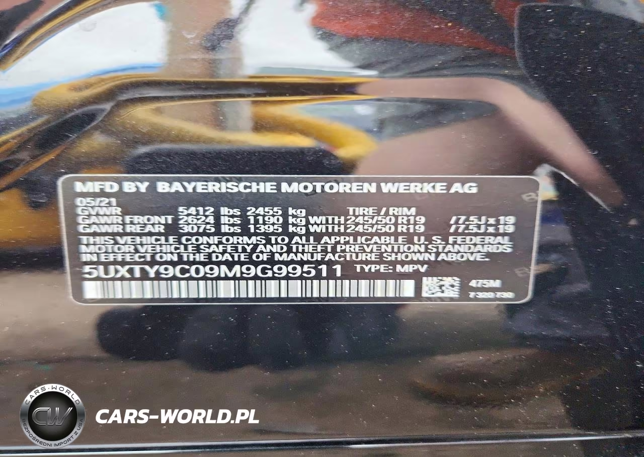 2021 BMW X3 xDrivem40I VIN:5UXTY9C09M9G99511 - 12