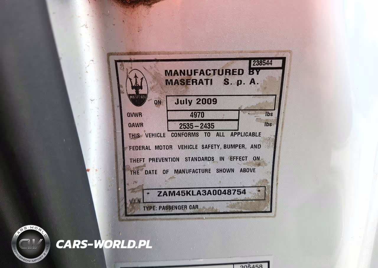 2010 Maserati Granturismo S VIN:ZAM45KLA3A0048754 - 12