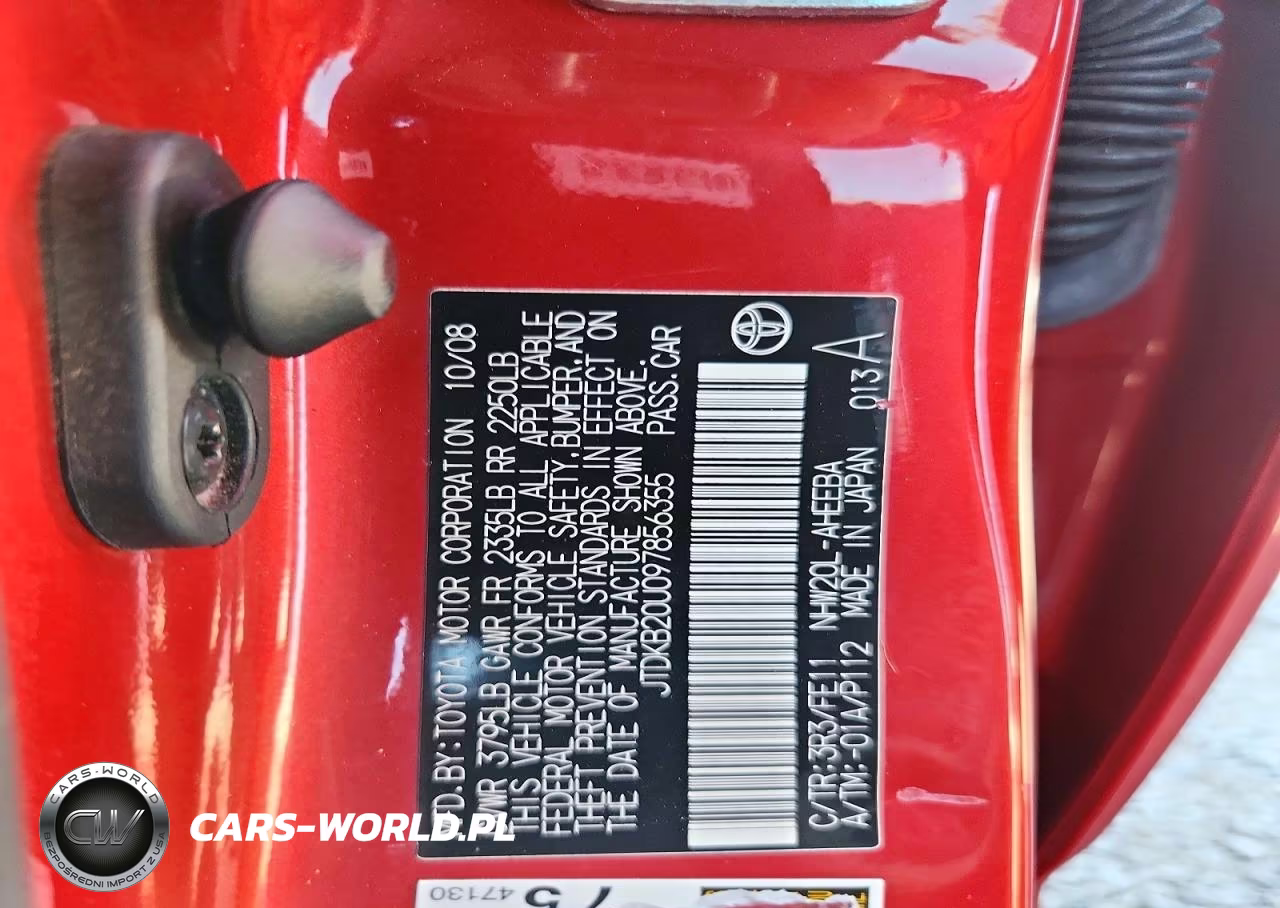 2009 Toyota Prius Base VIN:JTDKB20U097856355 - 12