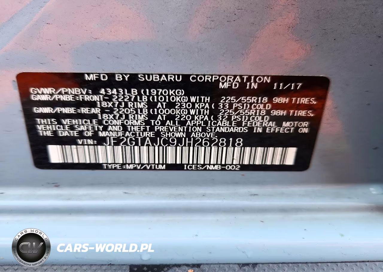 2018 Subaru Crosstrek Limited VIN:JF2GTAJC9JH262818 - 14