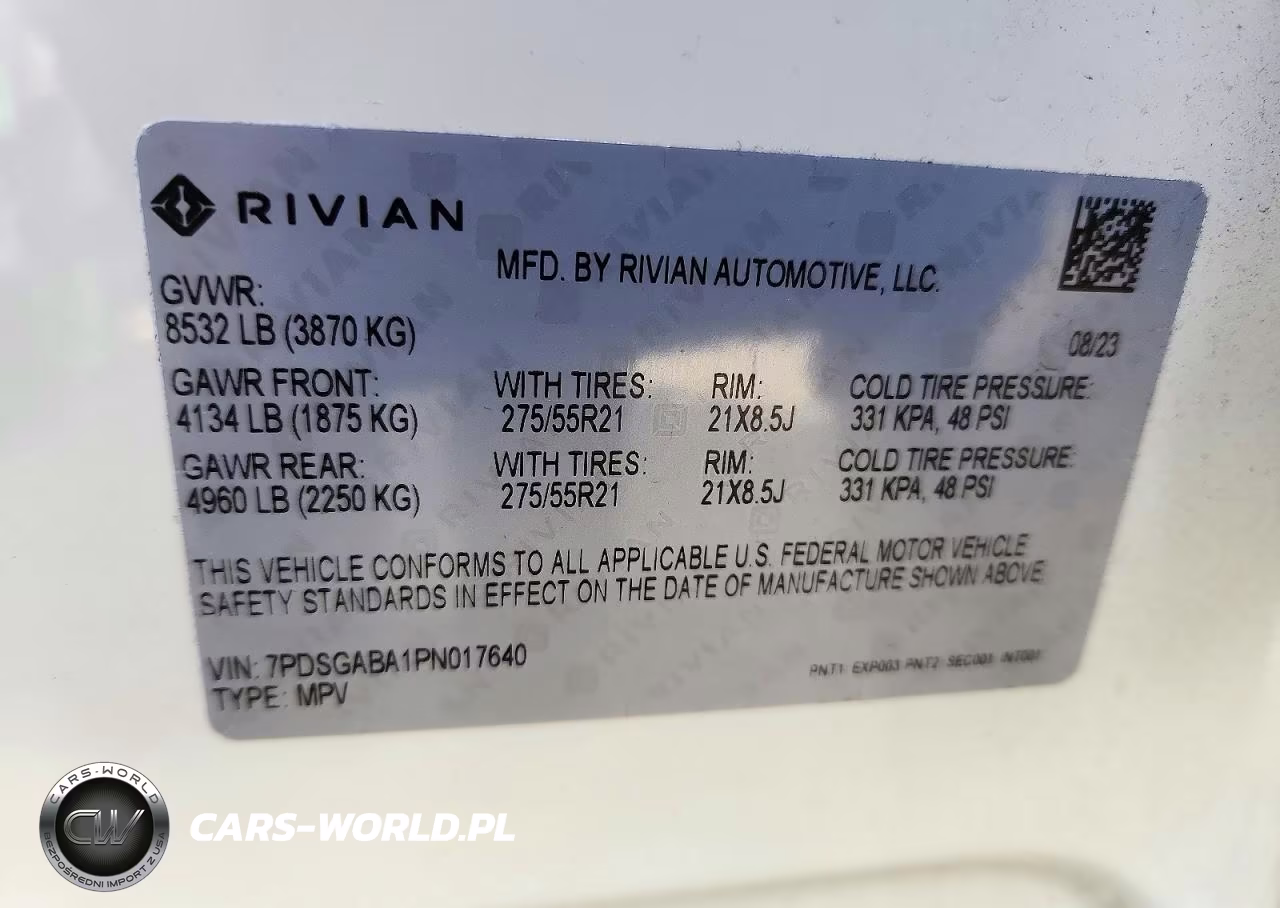 2023 Rivian R1S Adventure VIN:7PDSGABA1PN017640 - 13