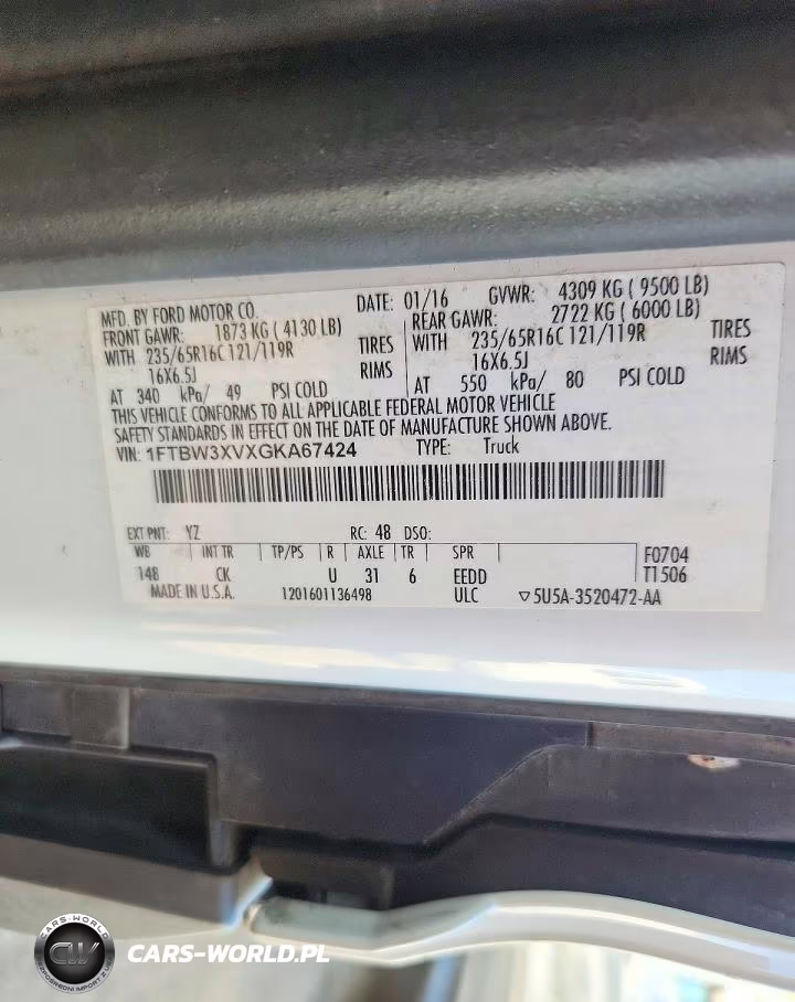 2016 Ford Transit T-350 VIN:1FTBW3XVXGKA67424 - 13