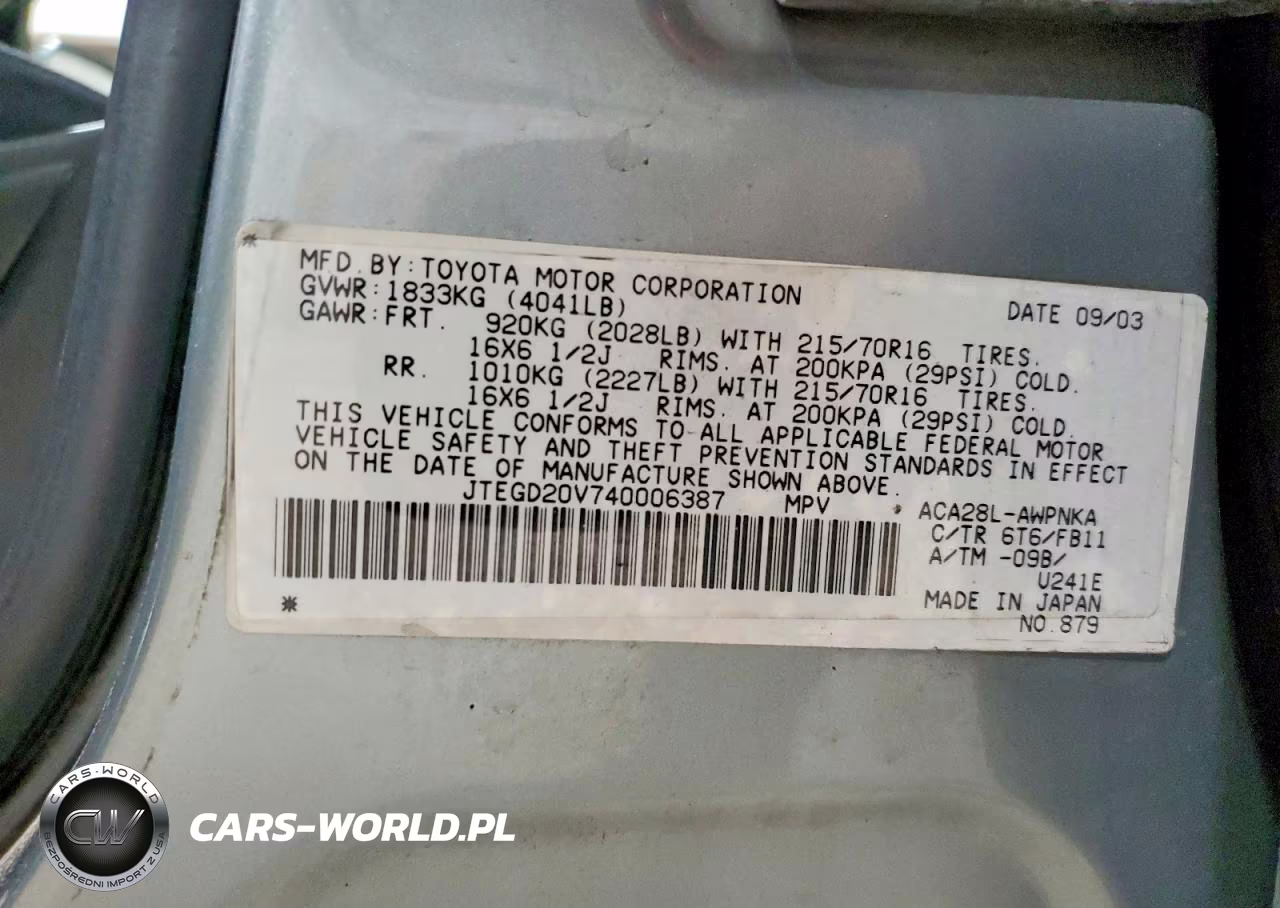 2004 Toyota Rav4 VIN:JTEGD20V740006387 - 13