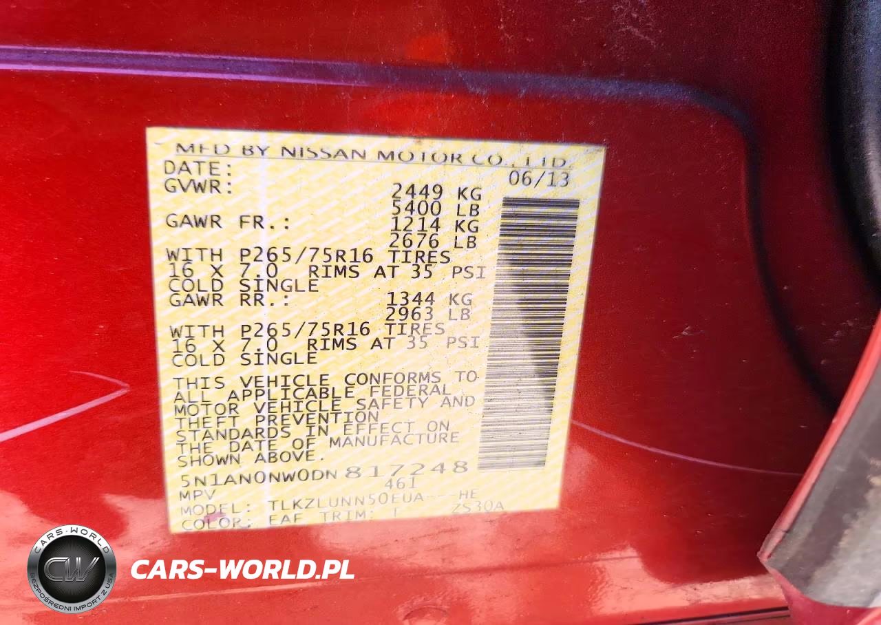 2013 Nissan Xterra X VIN:5N1AN0NW0DN817248 - 13