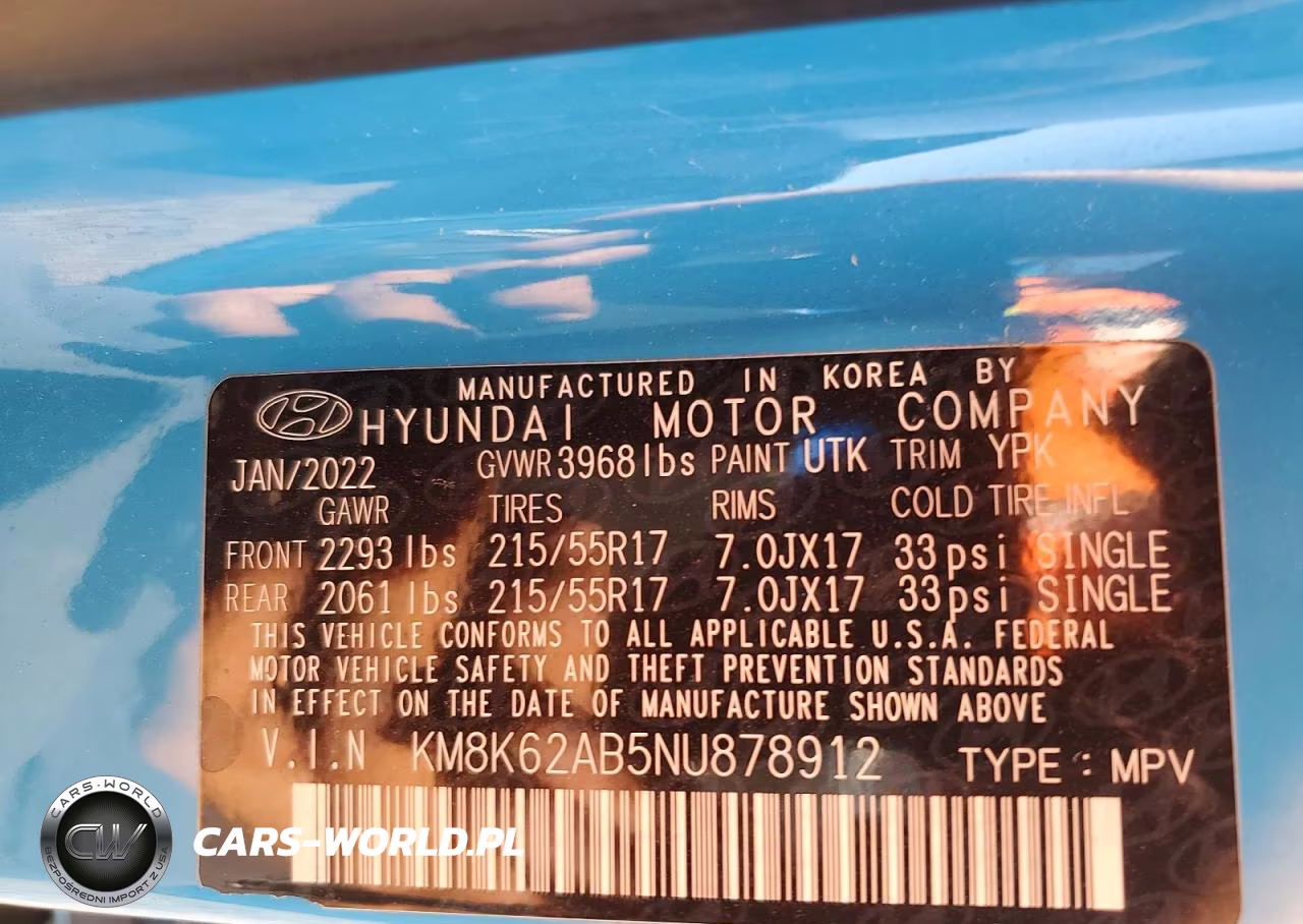 2022 Hyundai Kona Sel VIN:KM8K62AB5NU878912 - 13