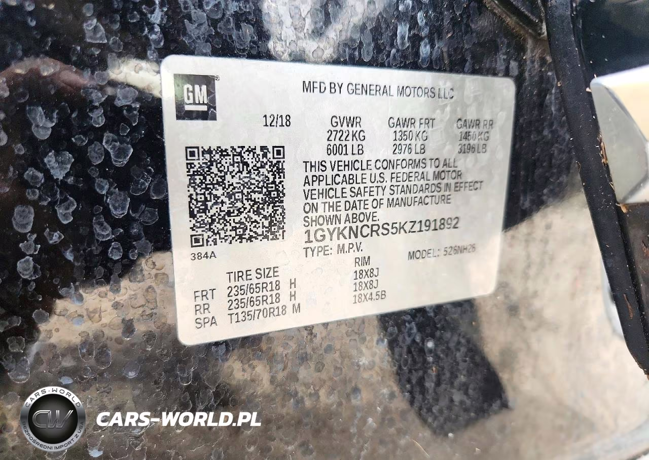 2019 Cadillac Xt5 Luxury VIN:1GYKNCRS5KZ191892 - 14