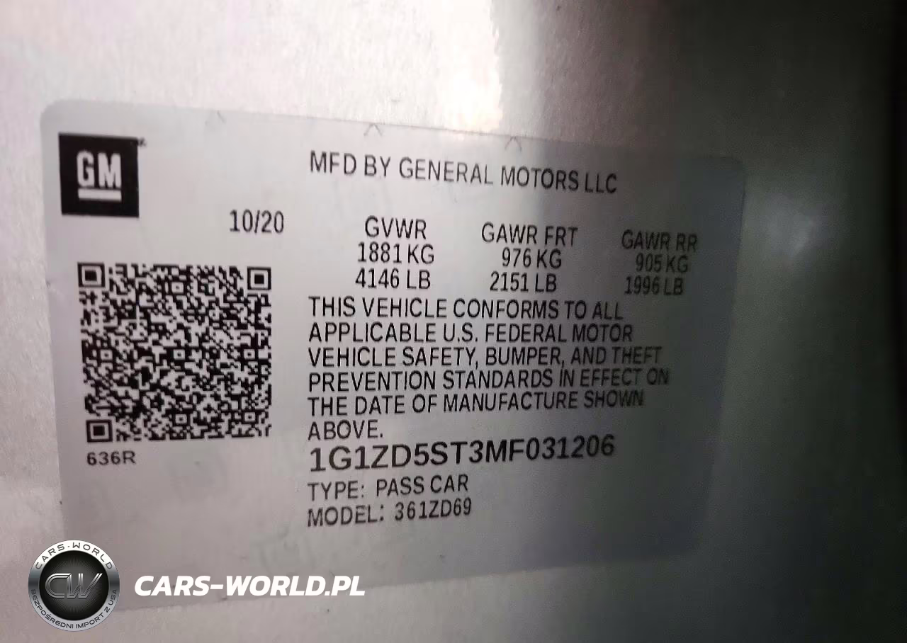 2021 Chevrolet Malibu Lt VIN:1G1ZD5ST3MF031206 - 12
