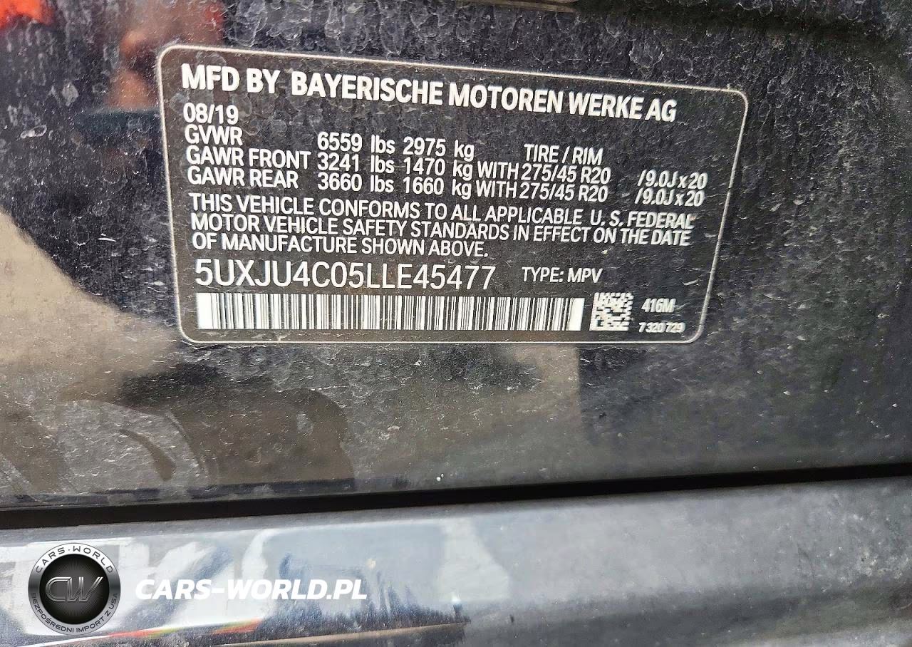2020 BMW X5 M50I VIN:5UXJU4C05LLE45477 - 12