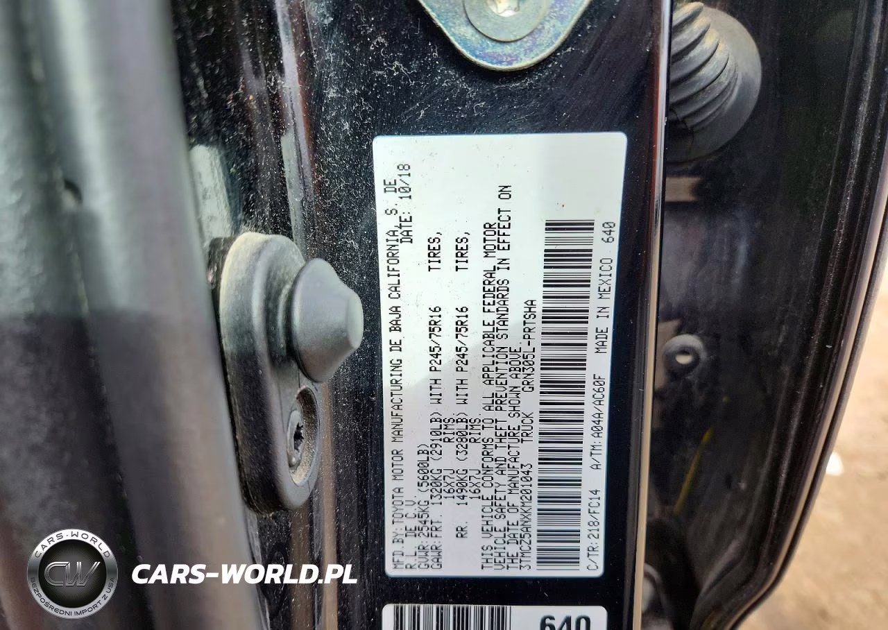 2019 Toyota Tacoma Sr5 V6 VIN:3TMCZ5ANXKM201043 - 12