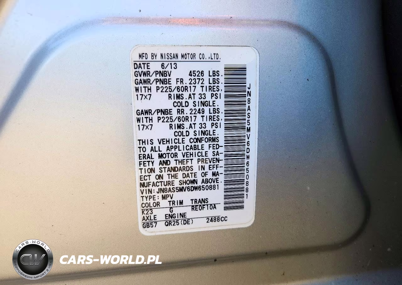 2013 Nissan Rogue S VIN:JN8AS5MV6DW650881 - 13