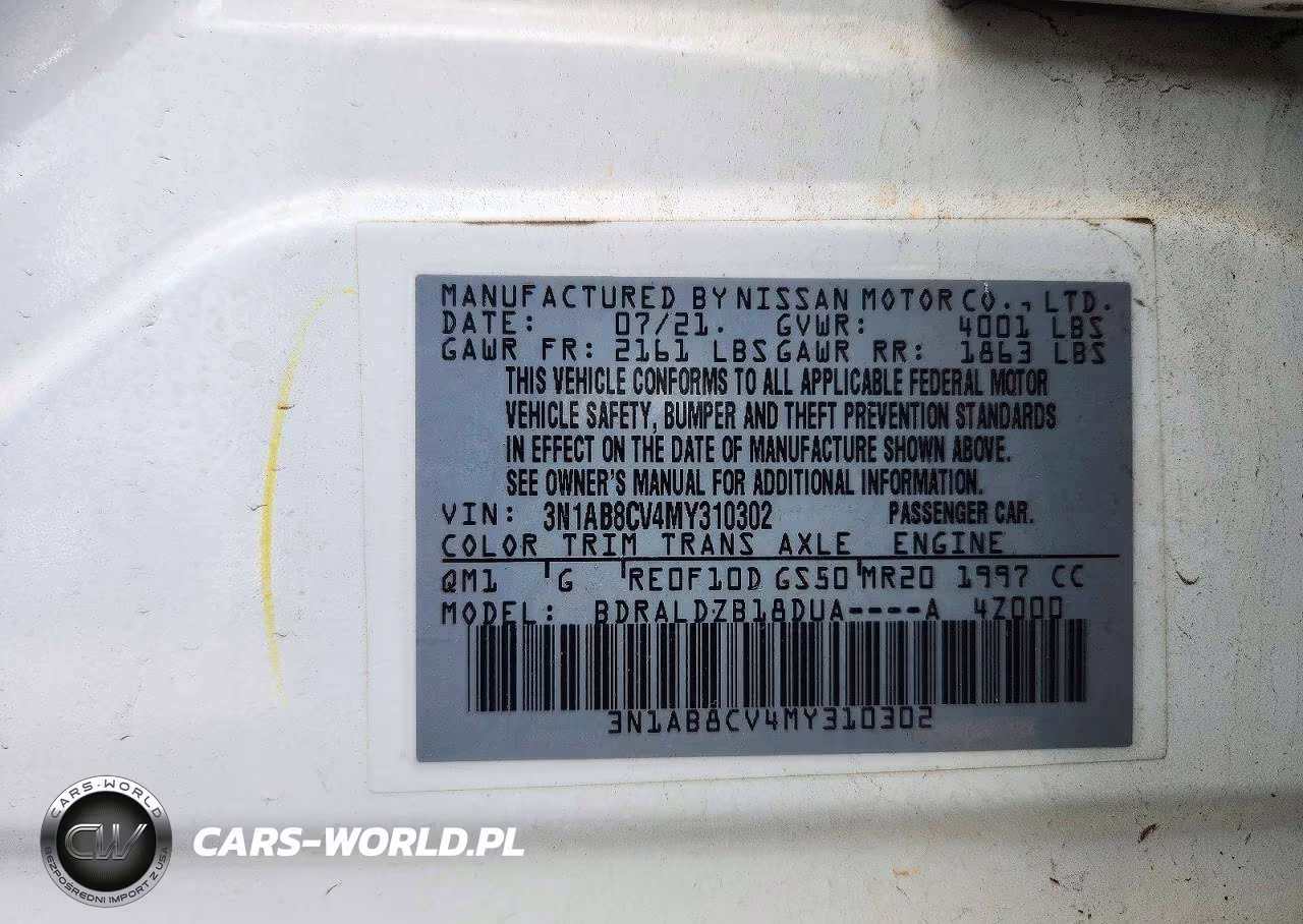 2021 Nissan Sentra Sv VIN:3N1AB8CV4MY310302 - 13