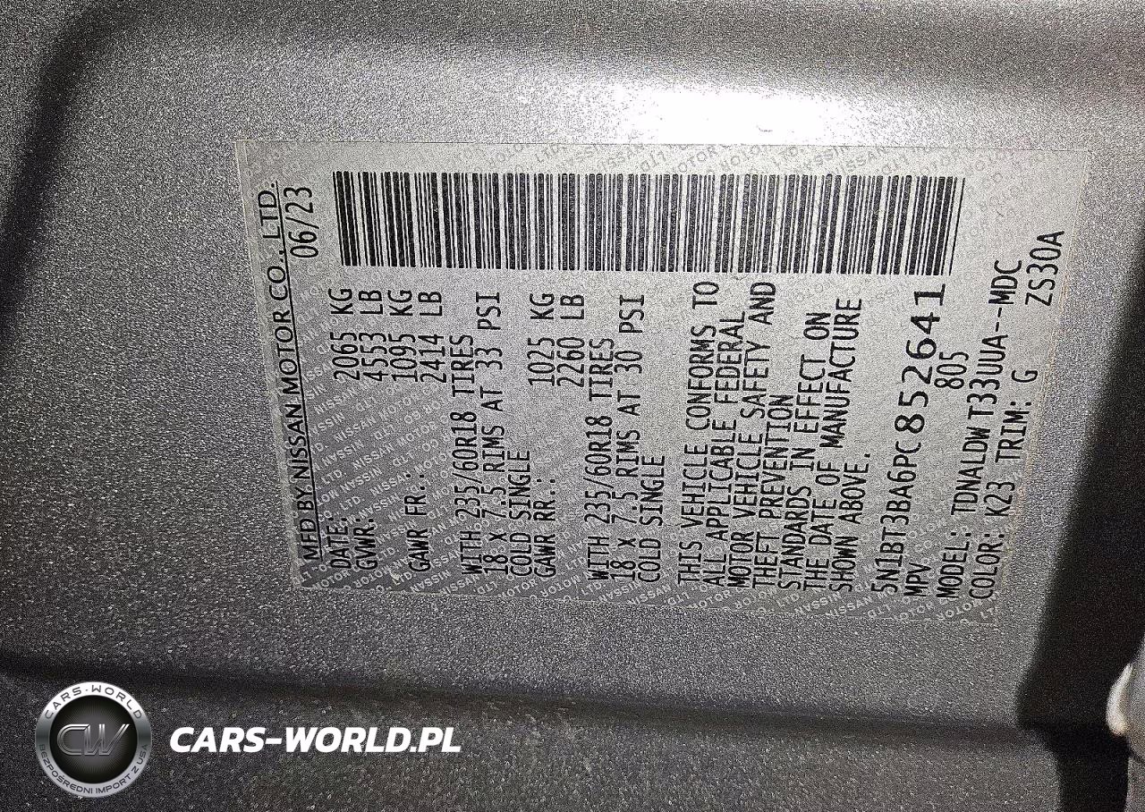 2023 Nissan Rogue Sv VIN:5N1BT3BA6PC852641 - 13