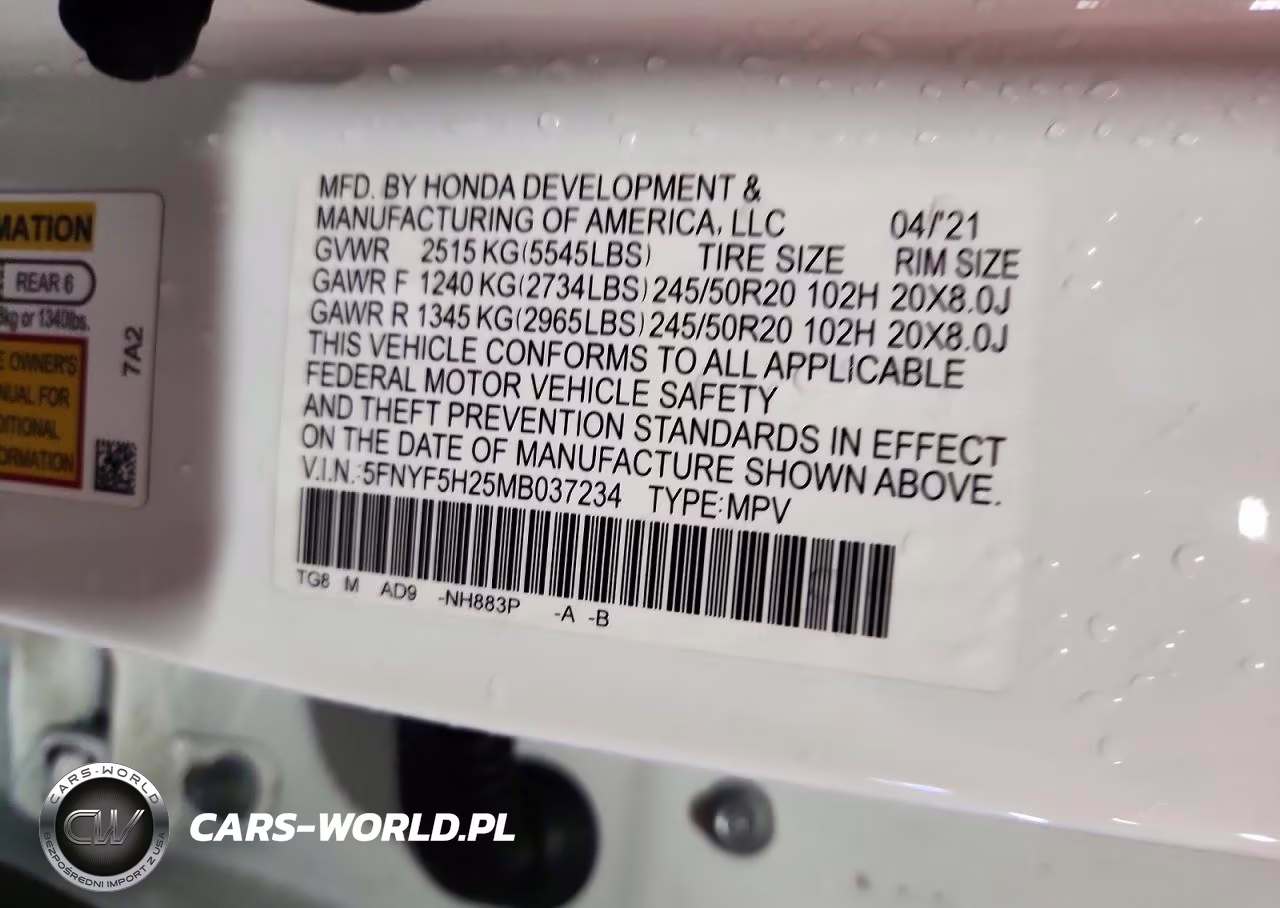 2021 Honda Pilot Se VIN:5FNYF5H25MB037234 - 13