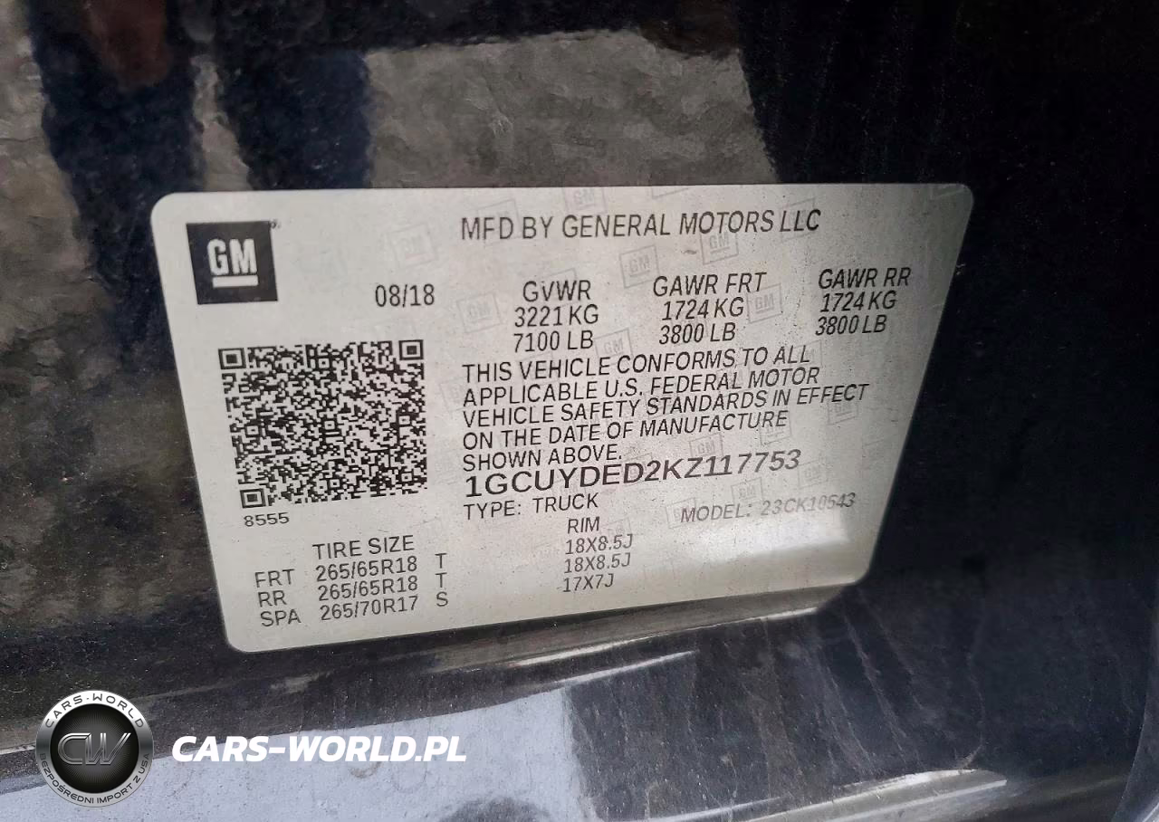 2019 Chevrolet Silverado K1500 Lt VIN:1GCUYDED2KZ117753 - 12