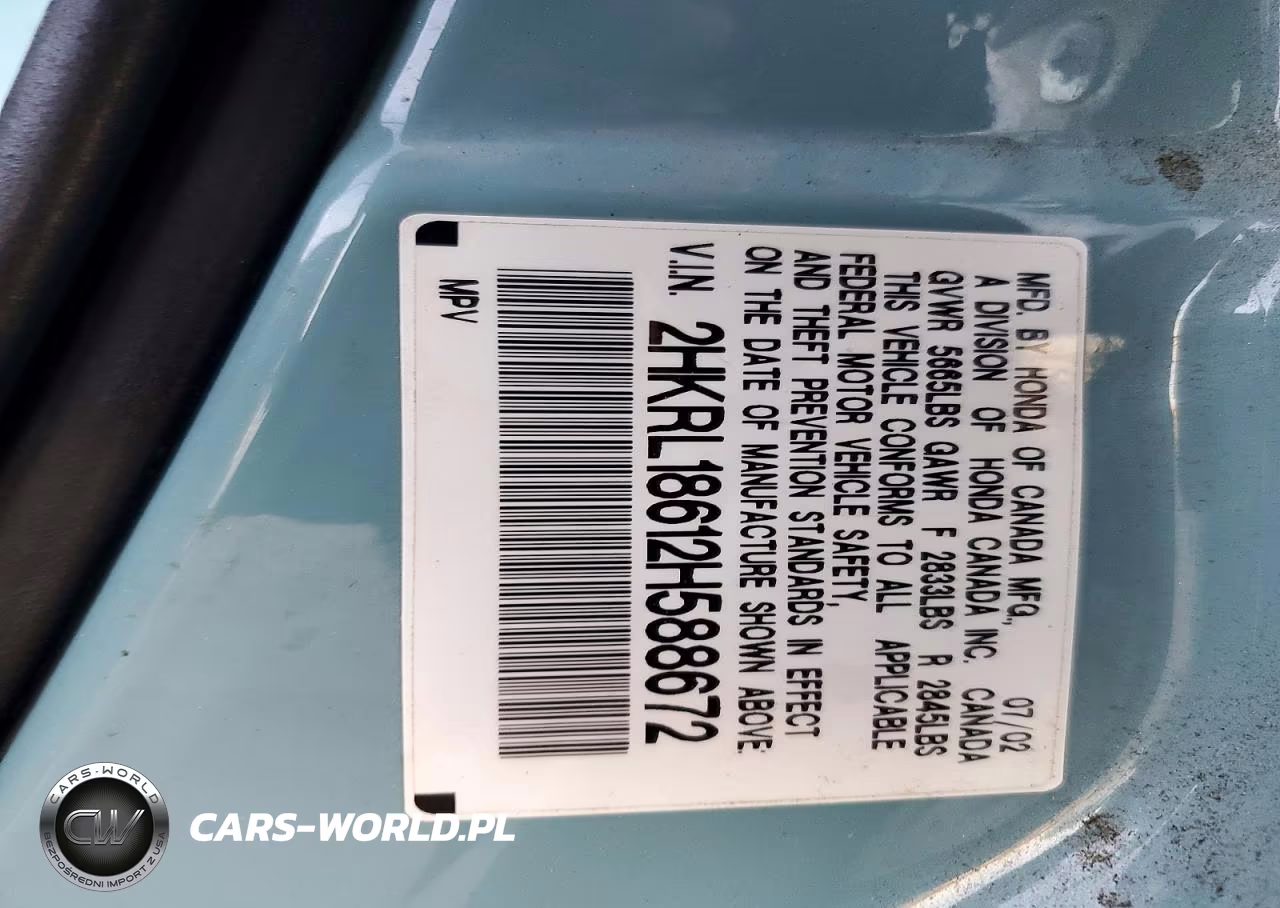 2002 Honda Odyssey Ex VIN:2HKRL18612H588672 - 14