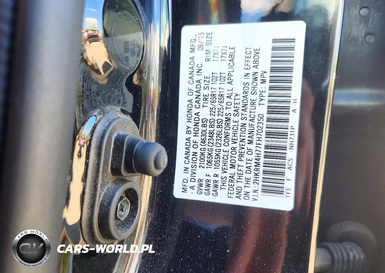 2015 Honda Cr-V Exl VIN:2HKRM4H77FH702350 - 13