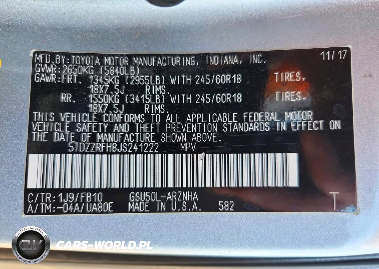 2018 Toyota Highlander Le VIN:5TDZZRFH8JS241222 - 13
