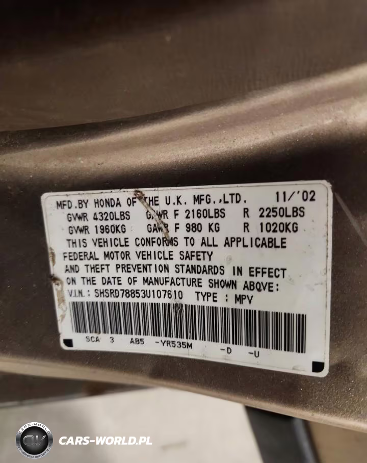 2003 Honda Cr-V Ex VIN:SHSRD78853U107610 - 13