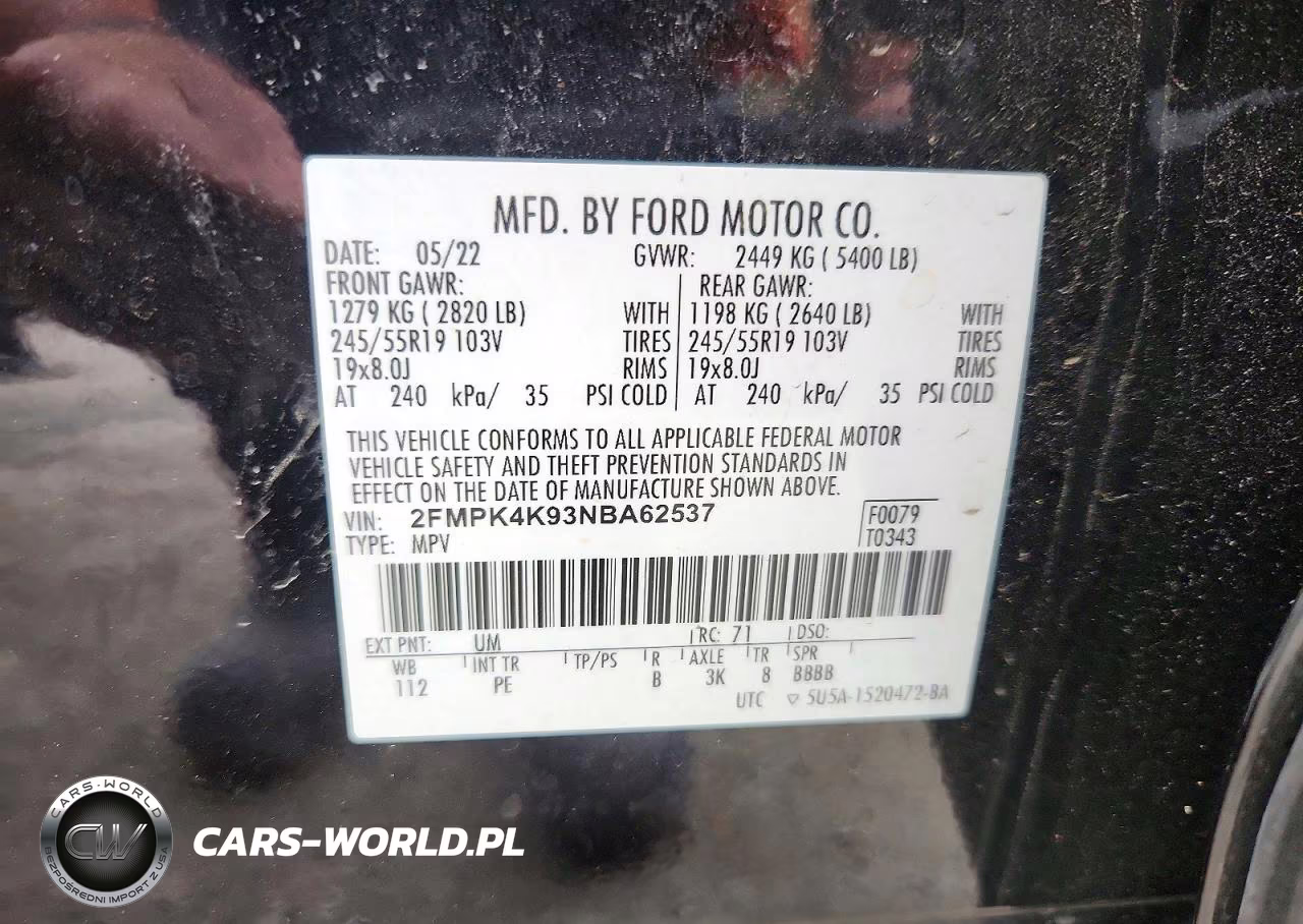 2022 Ford Edge Titanium VIN:2FMPK4K93NBA62537 - 13
